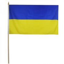 Vlajka s tyčkou Ukrajina